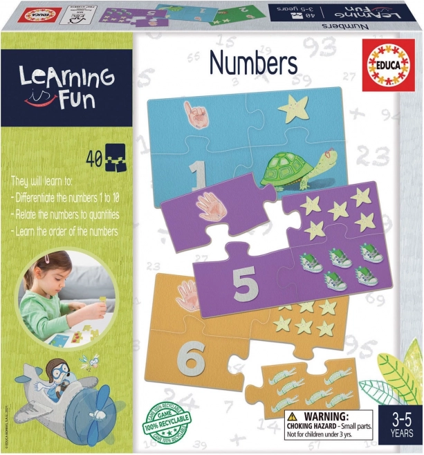 Õppiv pusle ja mäng Learning is Fun: numbrid