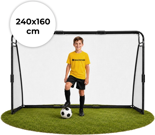 Jalgpallivärav võrguga Movepro 240 × 160 × 80 cm