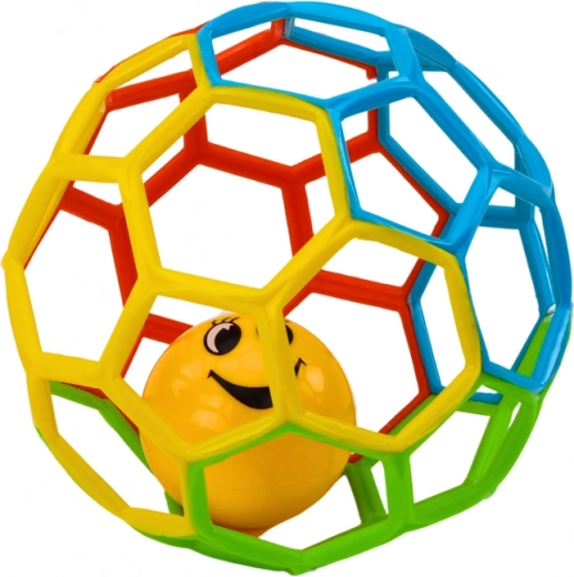 Värviline kummipall sisseehitatud kõristiga beebidele