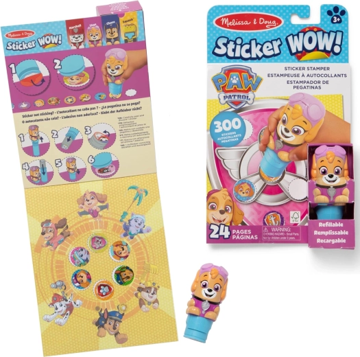 Melissa & Doug Sticker Wow! Käpapatrull Skye – kleebistempel ja ülesanneraamat