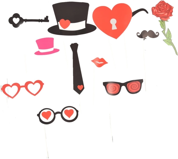 Party Photo Mix – Photo Booth Props (12 pcs)