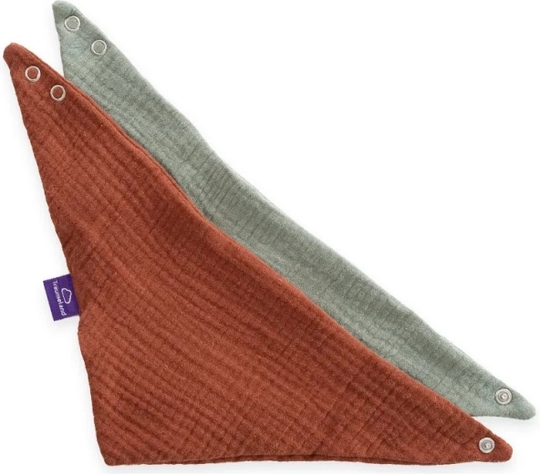 Träumeland bandana-sallid (lutilapid) terrakota ja salveiroheline – 2 tk