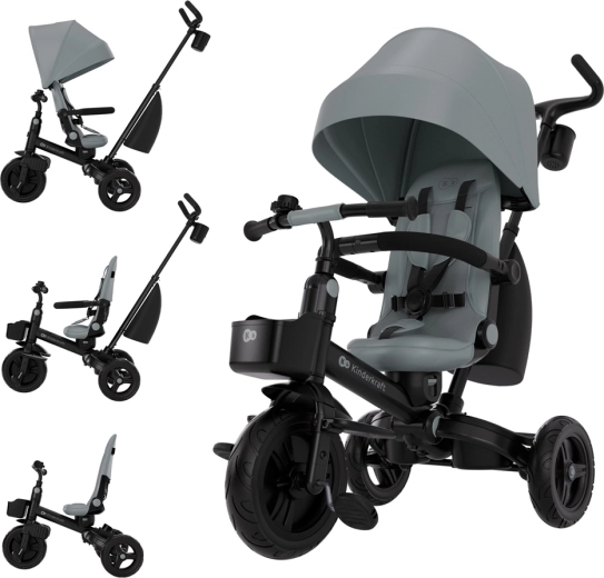 Kinderkraft aveo 2 plus multifunktsionaalne kolmerattaline grey