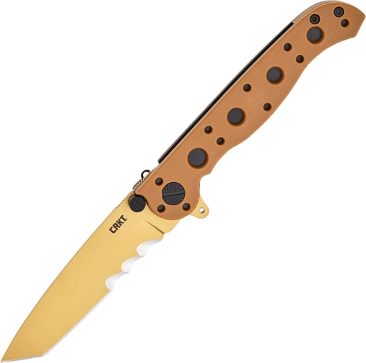 CRKT M16 Desert Tan Folding Pocket Knife with Veff Serrations