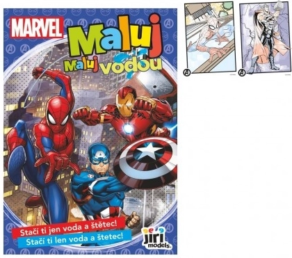 Värviraamat värvi veega A5 MARVEL 15 × 21 cm