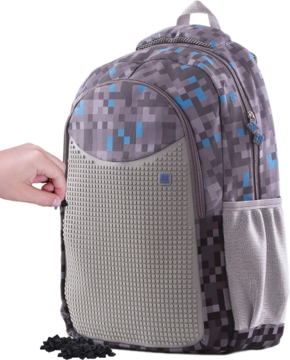 PIXIE CREW creative student backpack, gray-blue