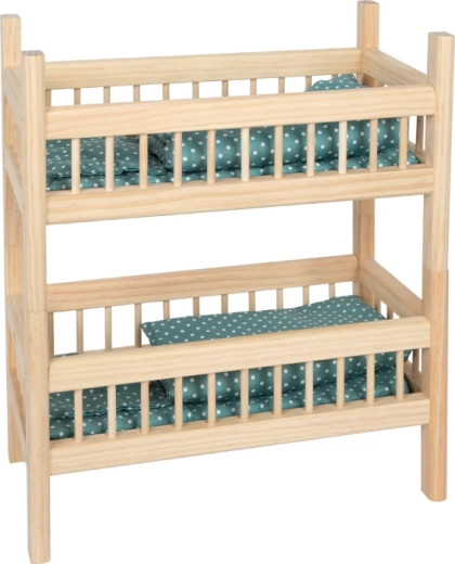 Wooden Bunk Bed for Dolls SMALL FOOT, Natural