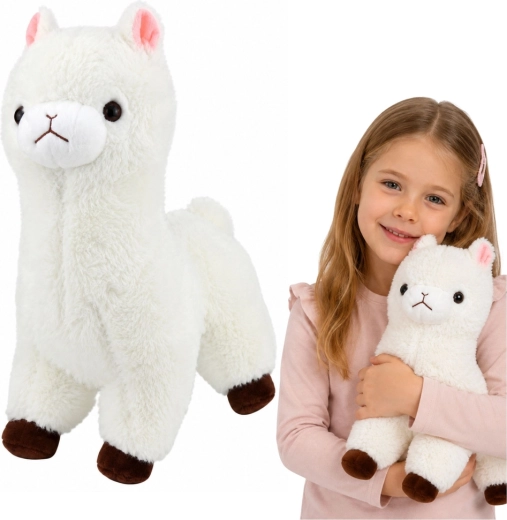 Plush alpaca, white, 38 cm - 1 piece