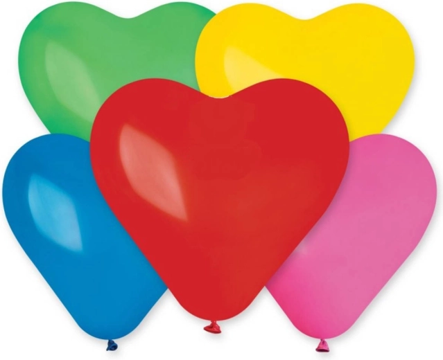 Gemar inflatable heart-shaped balloon, pastel 25 cm - 1 piece