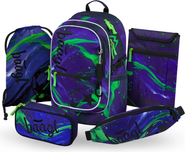 Baagl komplekt 5 Core Football Champion: kooliseljakott, pinal, jalanõukott, kõhukott ja sülearvuti ümbris GRS