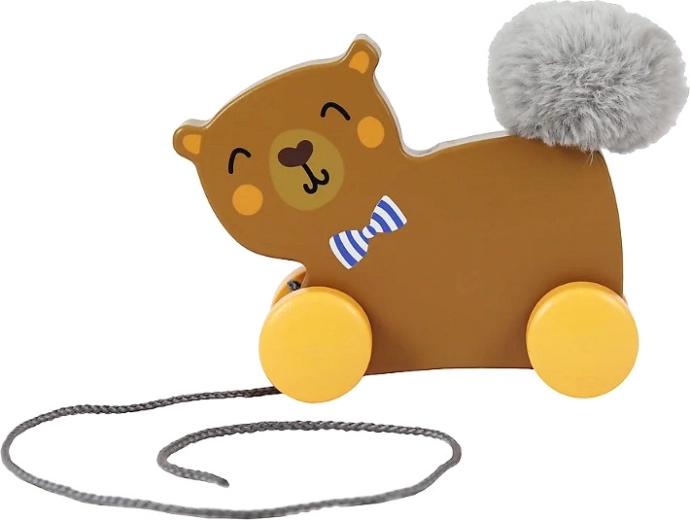 Wooden Pull-Along Bear Toy