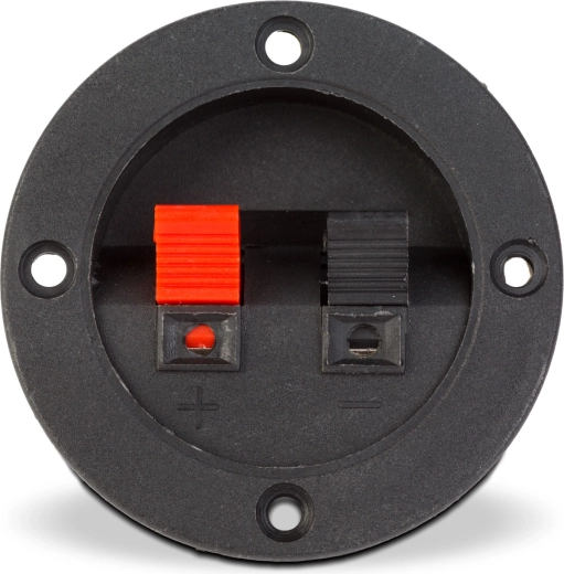 Two-pole flush-mount speaker socket
