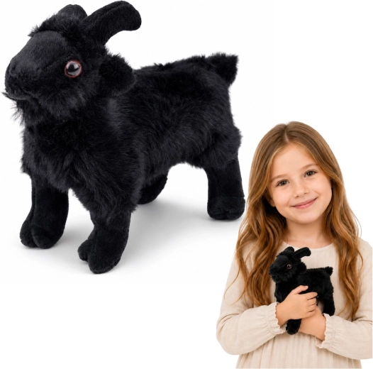 Väike must plüüsist kits 16 cm