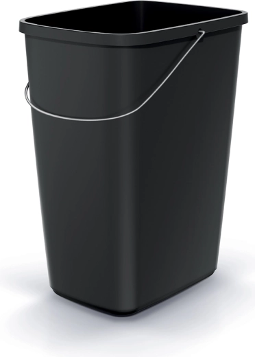 Compacta Q Basic 9 L Trash Can from Recycled Plastic, Flip Lid