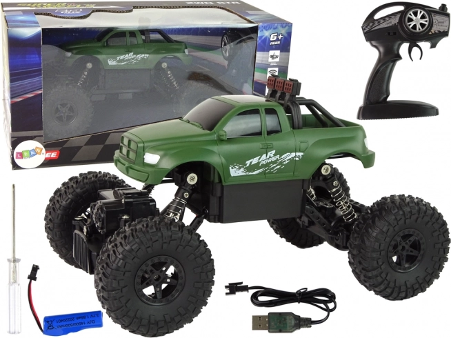 RC car 2.4 GHz 1:18 – green off-road truck