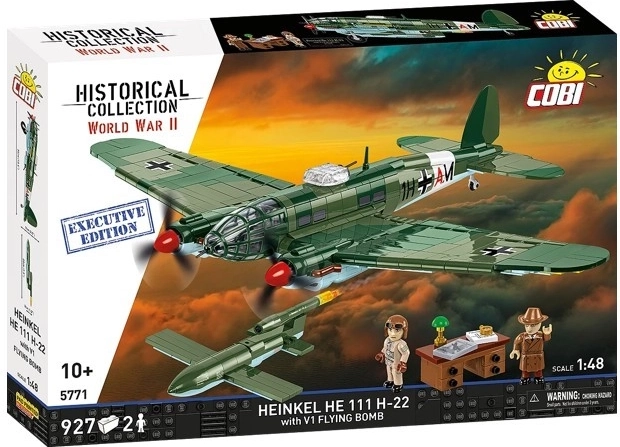 Ehituskomplekt COBI Heinkel He 111 H-22 koos lendava pommi V1-ga (1:48)