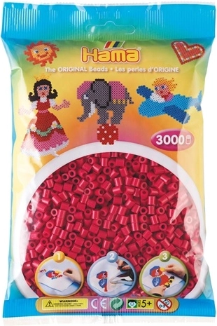 Hama Midi iron-on beads – burgundy, 3000 pcs