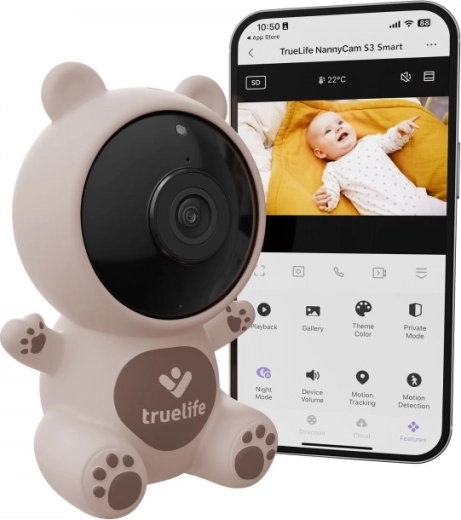 Nutikas videobeebimonitor TrueLife NannyCam S3 Smart Full HD ja öönägemisega