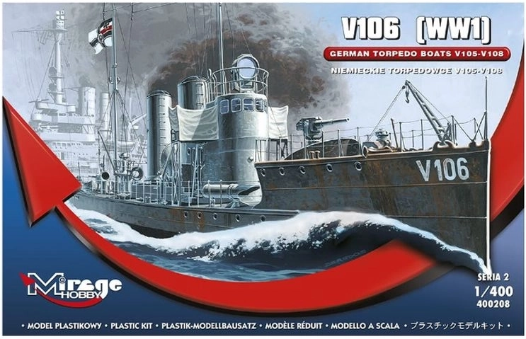 Mirage model kit torpedo boat SMS V106 1:400