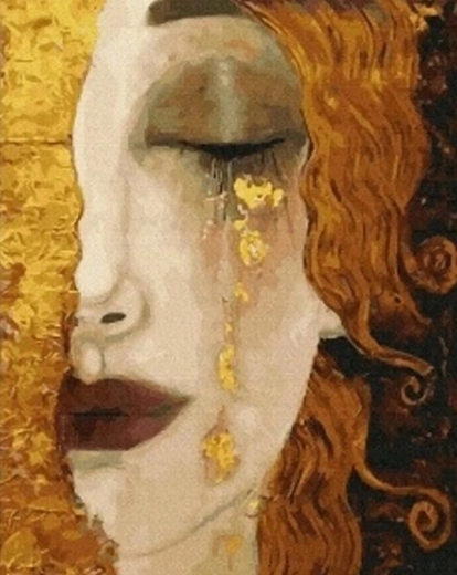 Diamond Painting Golden Tears 30 × 40 cm