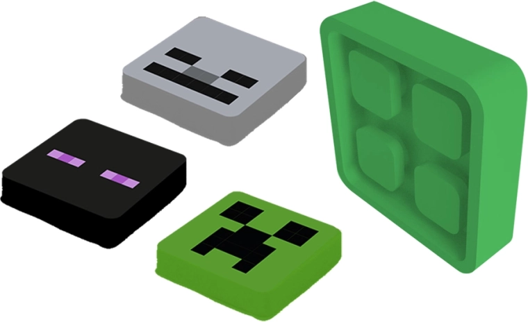 Pixie Crew Minecraft badge with reflective element