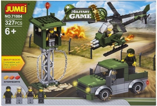 Jumei Military Game ehitusklotside komplekt sõdurid 327 osaga (38 × 26 cm) – 1 tk