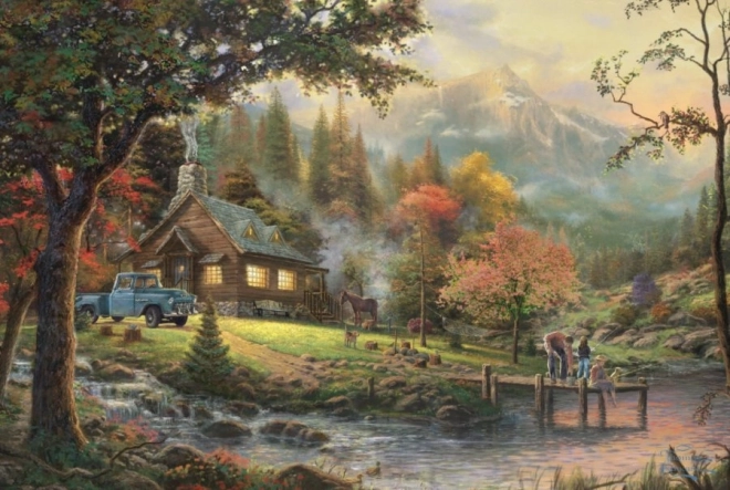 Schmidt Spiele Thomas Kinkade idüll jõe ääres 500-osaline pusle