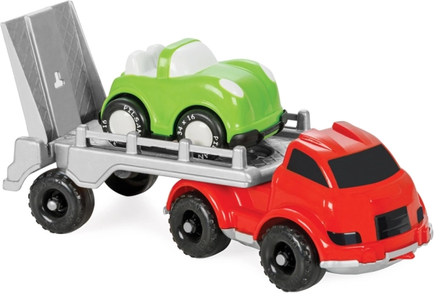 Plastikust liivaveok väikese autoga