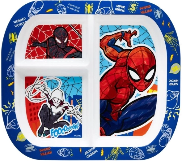 Jagatud plasttaldrik Spiderman