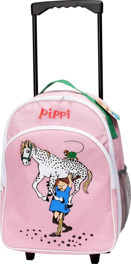 Pippi ratastel laste kohver, roosa