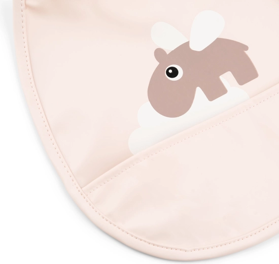 Done by Deer Tiny Happy clouds pocket bibs, pink – 2 pcs