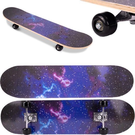 Skateboard Galaxy kahepoolse trükiga