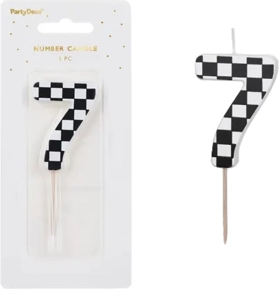 Birthday candle number 7 5.5 cm mix - 1 piece