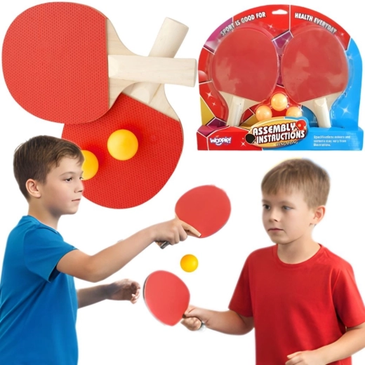 Woopie lauatenise reketite komplekt + 3 palli