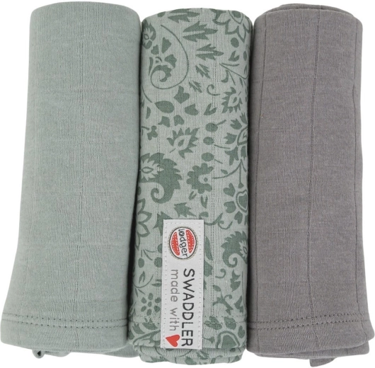 Lodger swaddler flower tribe 70 × 70 cm silt green (komplekt 3 tk)
