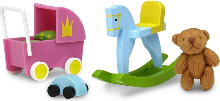 Lundby laste mänguasjade komplekt nukumaja jaoks