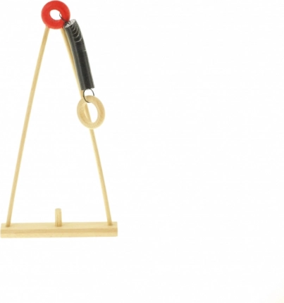 Wooden Swing for Figurines with Spring