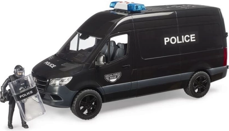 Bruderi politseibuss Mercedes‑Benz Sprinter koos märulpolitseinikuga