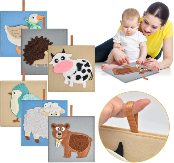 Sensory animal pictures 2Kids Toys – set of 6 pcs