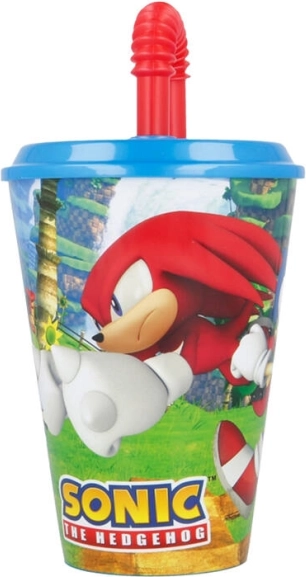Laste joogitops kõrrega Sonic the Hedgehog 430 ml