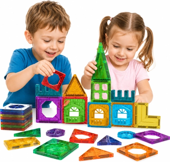 Magnetilised ehitusklotsid 3D WOOPIE – hariv komplekt Loss, 30 tk