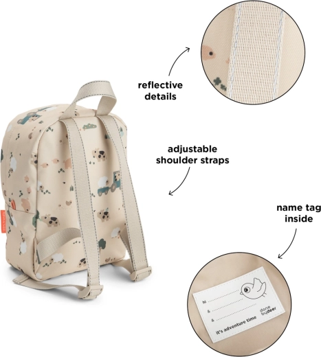 Done by Deer Tiny farm small children's backpack, Sand, 4 l
