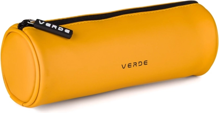 Round pencil case VERDE mustard