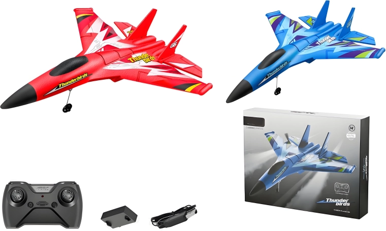 RC Fighter Jet G6 with LED Lighting for Kids