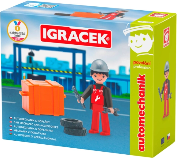 Efko Igráček Profession: Car Mechanic – articulated figure with accessories