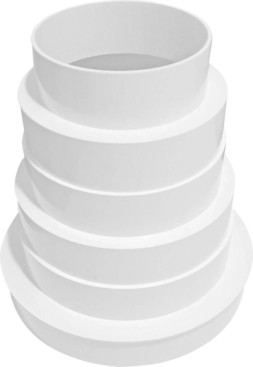 Plastist ventilatsiooni reduktsioon RP 80–150 mm koos lisamõõduga 110