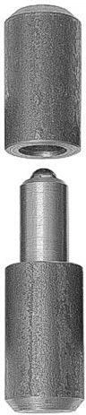 Weld-on hinge with ball 65 × 16 mm