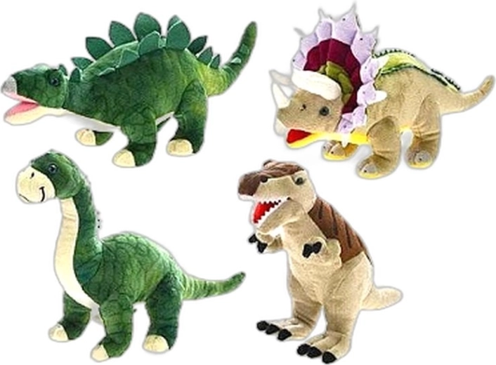 Dinoworldi plüüsist dinosaurus 37 cm (4 liiki) – 1 tk