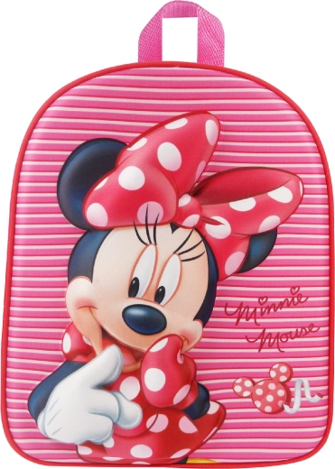 Laste 3D seljakott Minnie Mouse roosa triibuline 31 cm