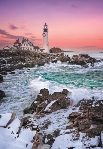 Puzzle First Snow at Portland Head 1000 pieces CLEMENTONI